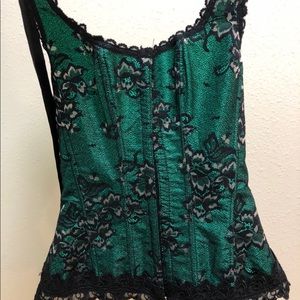 Vintage Frederick’s of Hollywood Green Brocade